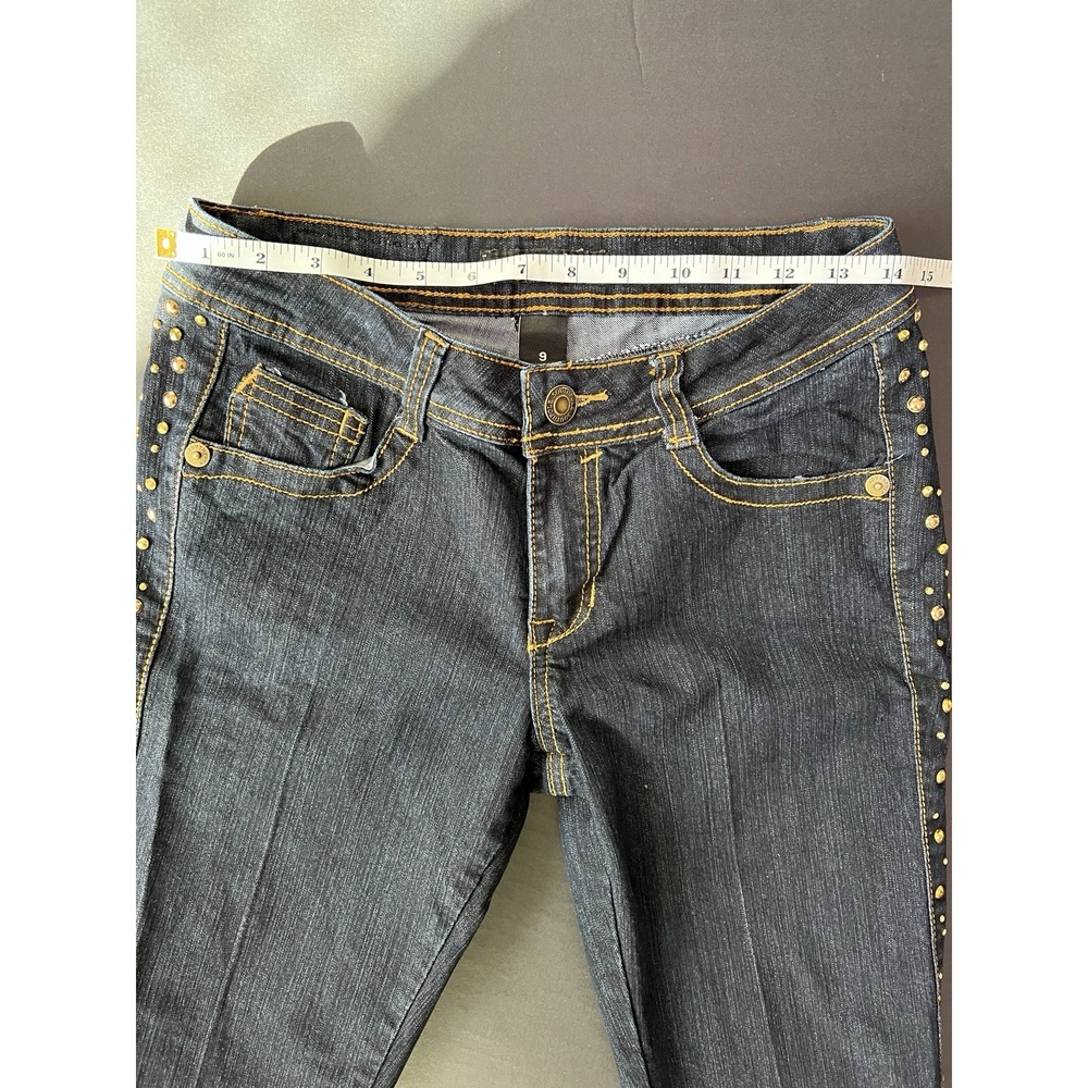 Vintage Southpole‎ Jeans Women's Size 9 - Skinny - Y2K - Gold Accents - Picture 4 of 9